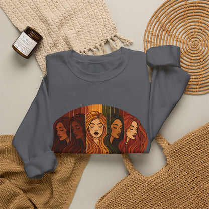 Color Me Beautiful Women's Crewneck Sweatshirt | Inspirational Graphic Sweathshirt