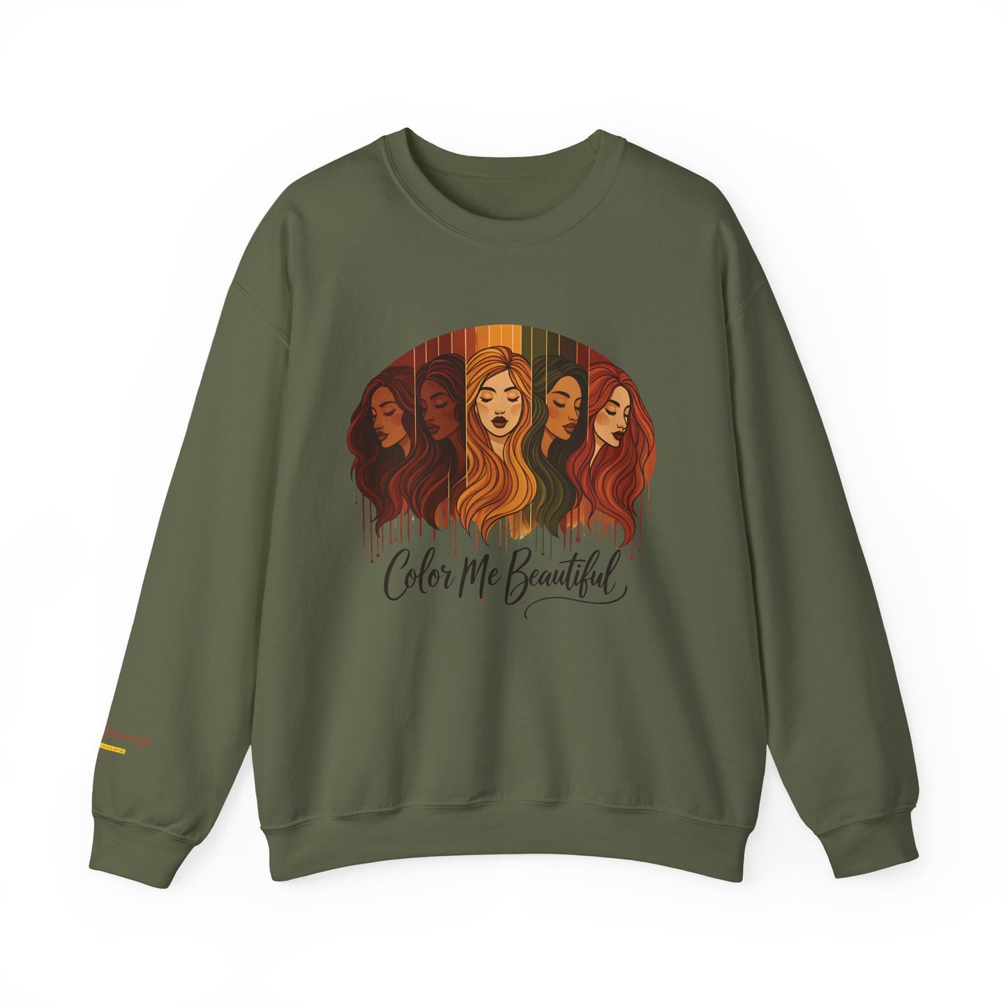 Color Me Beautiful Women's Crewneck Sweatshirt | Inspirational Graphic Sweathshirt
