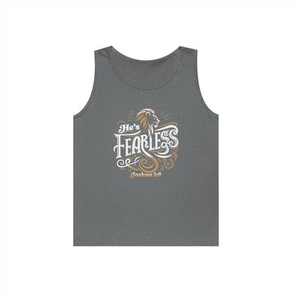 He’s Fearless Men’s Tank Top – Joshua 1:9