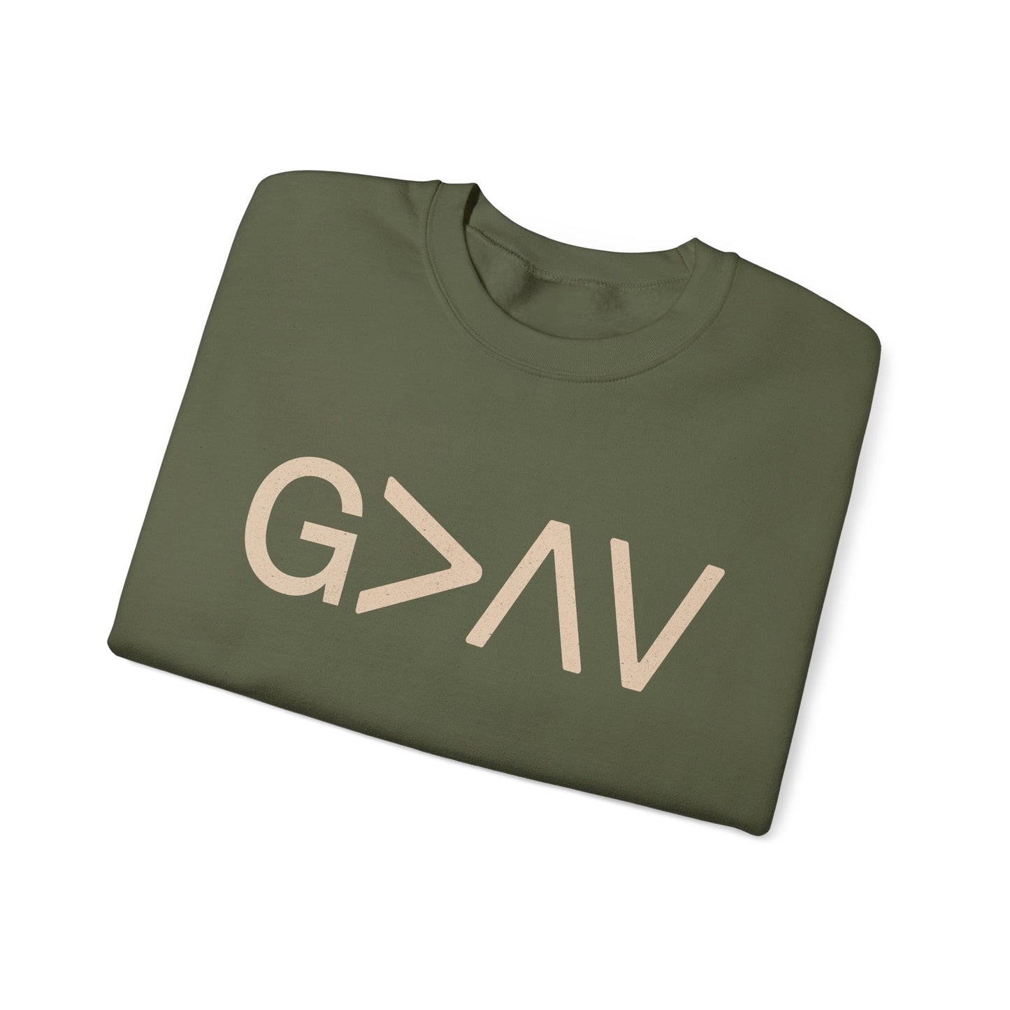 God Is Greater Than the Highs and Lows Christian Crewneck Sweatshirt