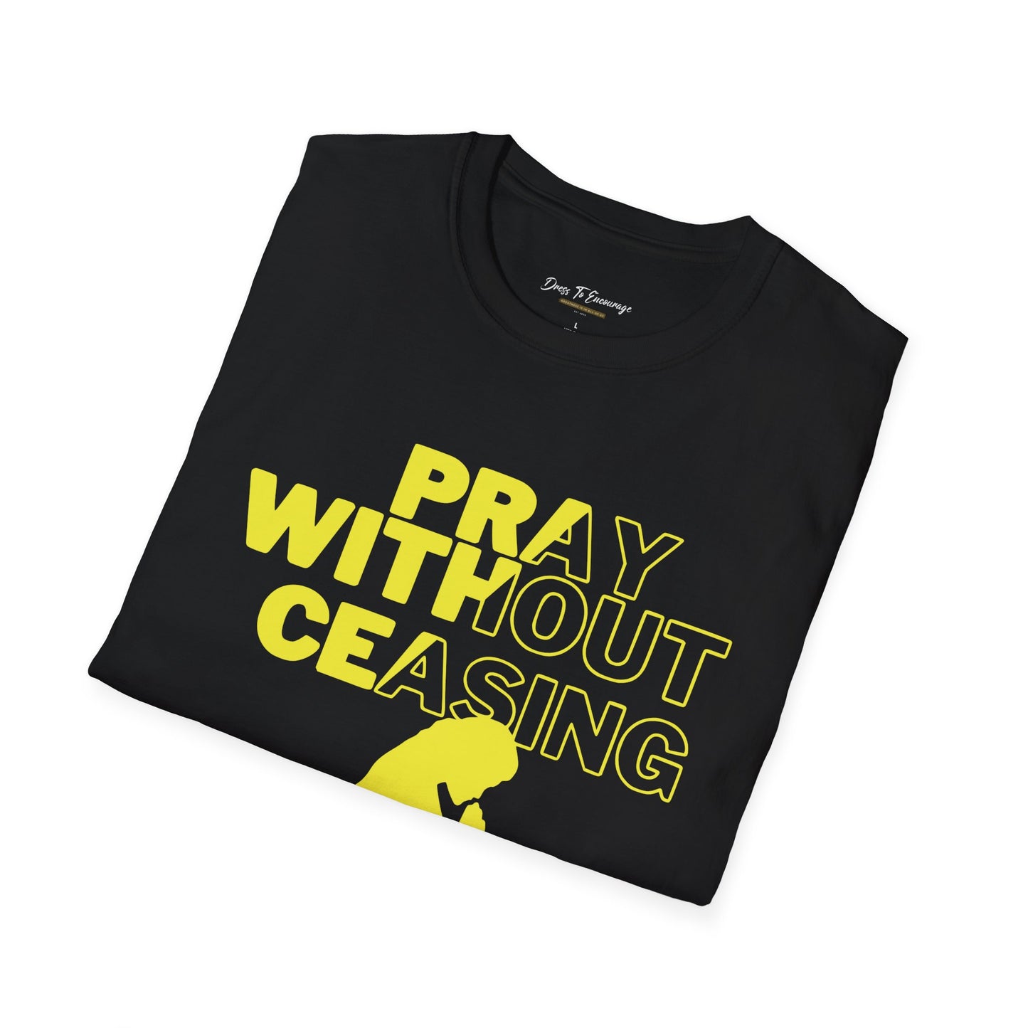 Pray Without Ceasing Women’s Christian T-Shirt-Standing Figure