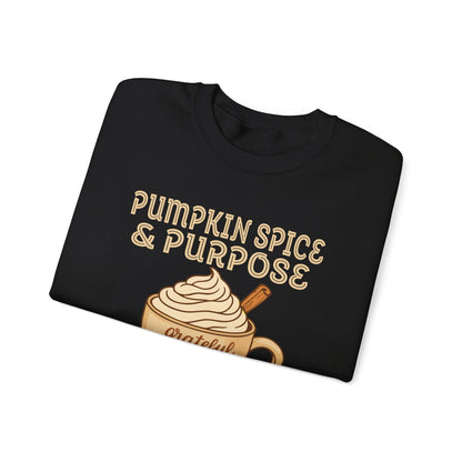Pumpkin Spice & Purpose Fall Crewneck Sweatshirt