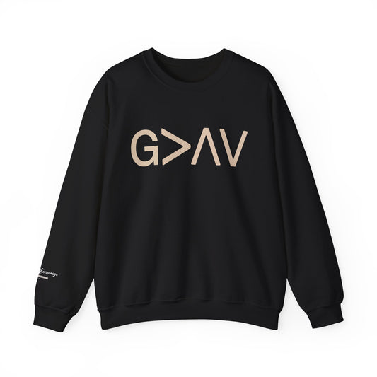 God Is Greater Than the Highs and Lows Christian Crewneck Sweatshirt