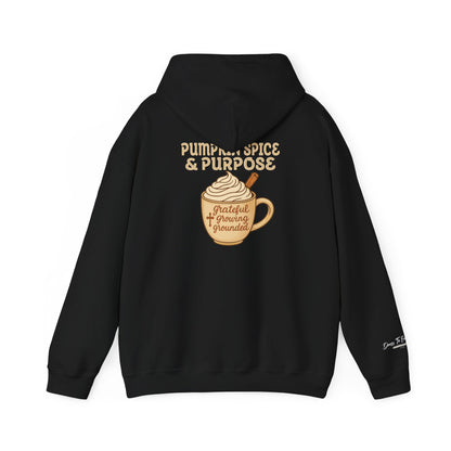 Pumpkin Spice & Purpose Fall Hoodie | Grateful • Present • Grounded