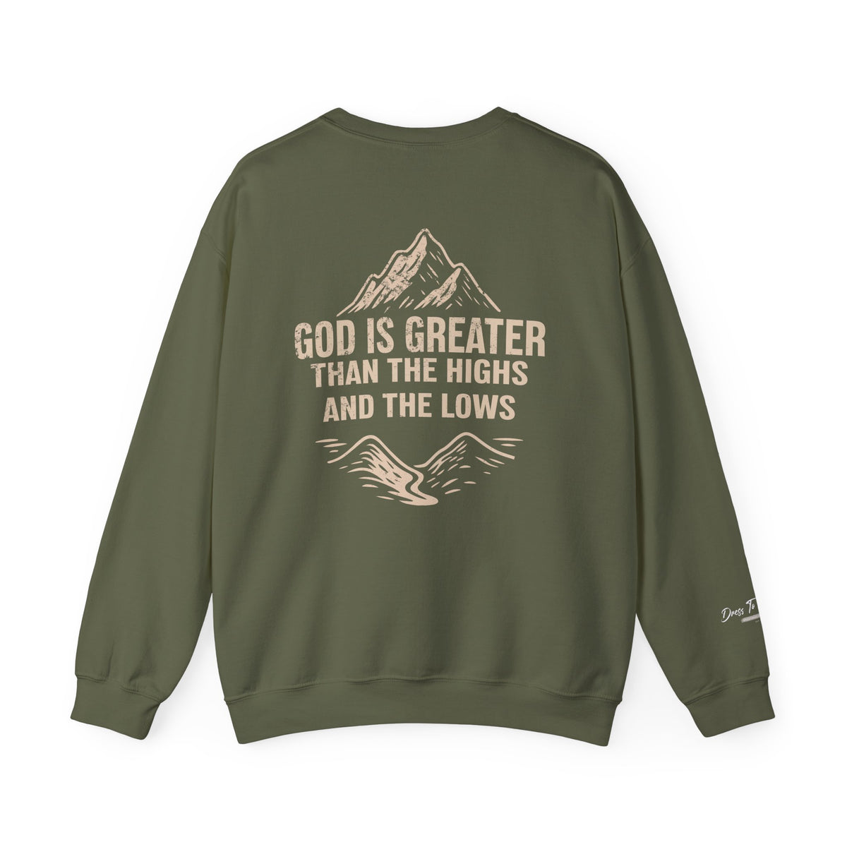 God Is Greater Than the Highs and Lows Christian Crewneck Sweatshirt